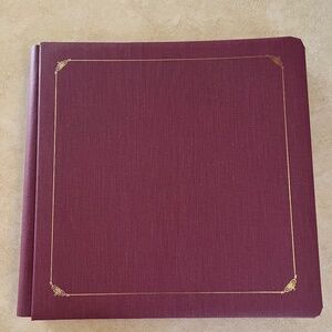 Creative Memories Premiere 12x12 Rose w/ Gold Scroll Album & White Pages Retired
